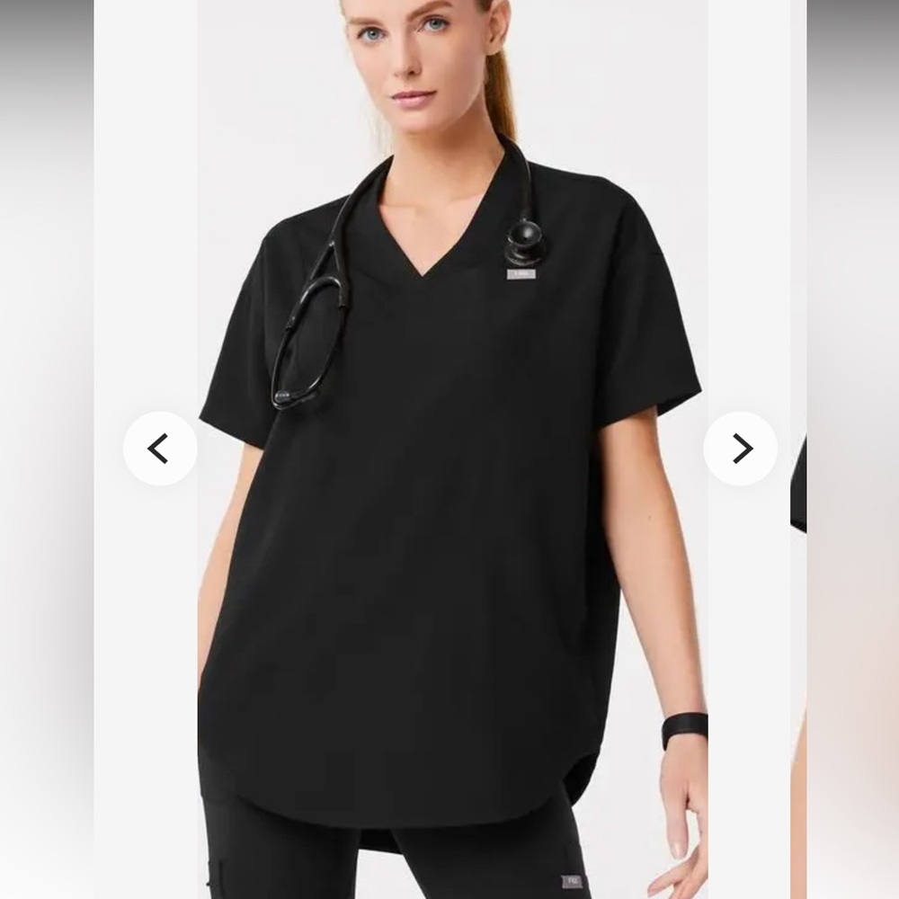 FIGS Black Tunic Top